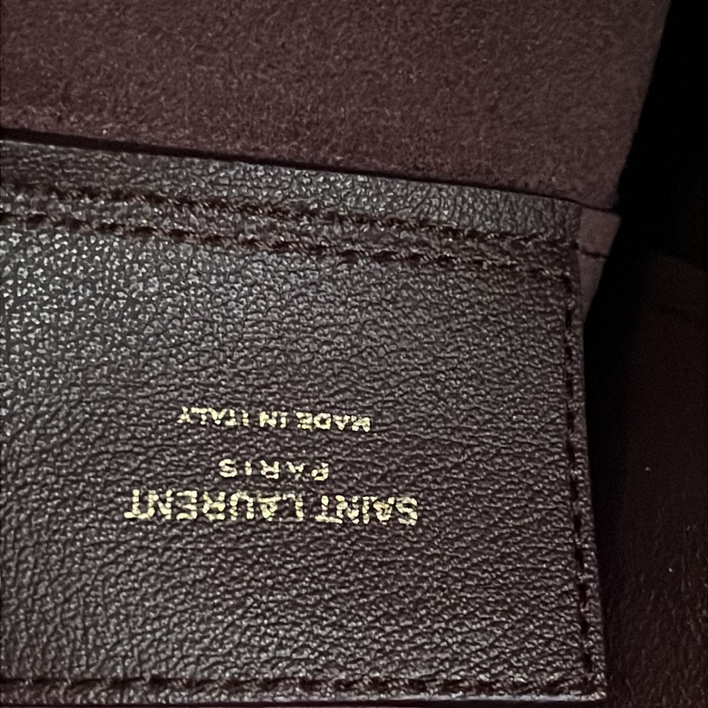 Saint Laurent Burgundy East West Leather Tote Bag - Picture 12 of 16